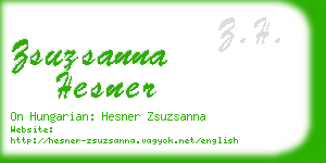 zsuzsanna hesner business card